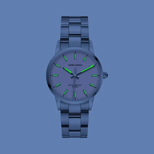 Miniatura 3 de SHINE GRACE Relojes de lujo luminosos clásicos para mujer, reloj de pulsera acentuado con cristal de primera calidad