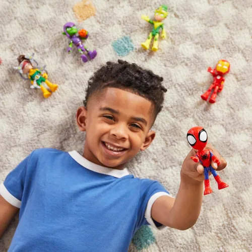 Miniatura 6 de Spidey y sus increíbles amigos Hasbro Marvel, paquete de amigos y enemigos, 5 figuras de acción, 4 pulgadas, juguetes de superhéroes preescolares