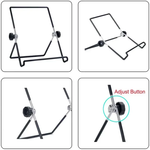 Miniatura 5 de MOACC Soporte para tableta, universal multiángulo, antideslizante, ajustable, soporte para tablet PC de 9 a 12.9 pulgadas, almohadilla (negro)