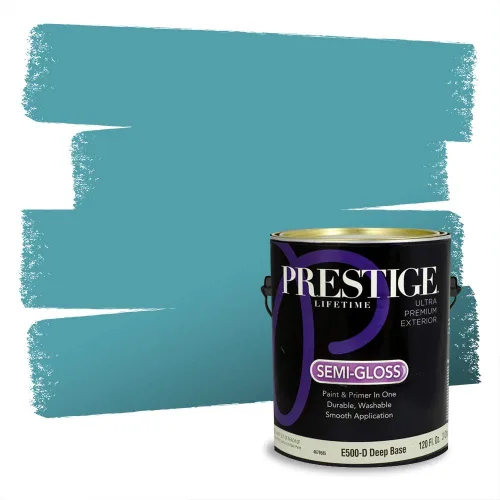 Miniatura 816 de Pintura Exterior + imprimación PRESTIGE, todo-en-uno, 1 galón, acabado mate, color comparable al Valspar* Royal Gray* VS151-Gris real