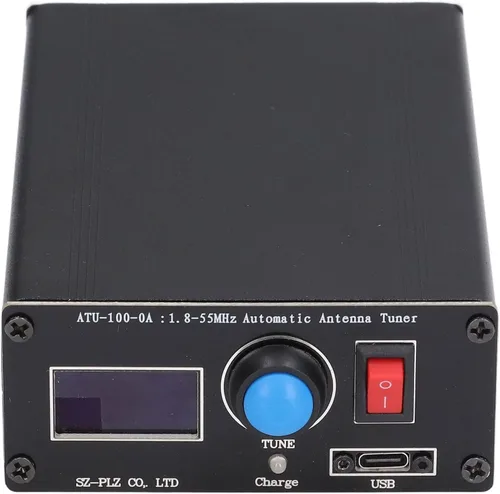 Mini sintonizador automático de antena, ATU‑100 Mini sintonizador de antena con pantalla de 0.96 pulgadas, sintonizador de carga USB 1.8‑55Mhz