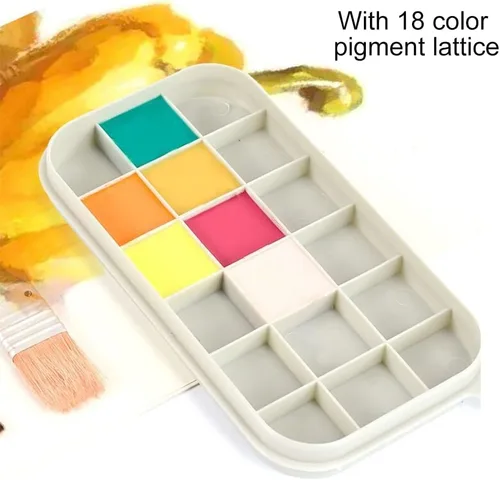 Miniatura 4 de Bibabala Limpiador de pinceles de pintura al óleo con bandeja de paleta de pintura, tazas de pintura con tapas, soporte para pinceles de pintura