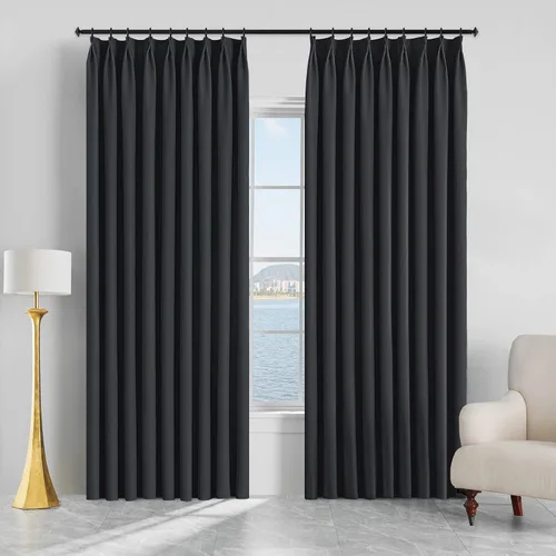 MAIHER Cortina plisada de eficiencia energética para ventana, cortina plisada de 84 pulgadas de largo (1 panel, 54 x 84 pulgadas) en color gris Gris