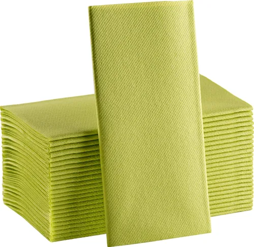 Miniatura 10 de Servilletas de papel azul bebé, tela desechable de lino como servilletas de cena, toallas de mano, suaves, absorbentes, servilletas de mano de papel