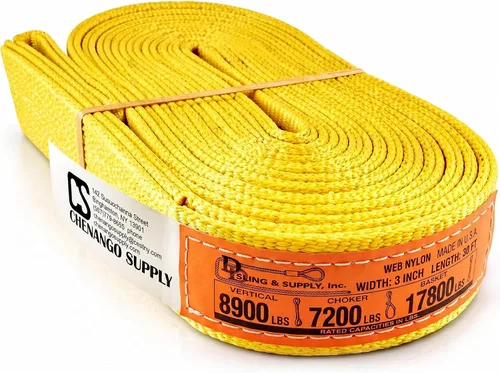 Miniatura 27 de DD Sling. Correa de 2 capas para levantamiento, de red de nylon, de doble ojal. Muy resistente (900 tejidos).Capacidad de carga vertical