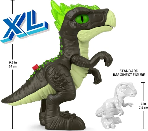 Miniatura 6 de Fisher-Price Imaginext Jurassic World - Juguete de dinosaurio Deluxe Dracorex XL de 10 pulgadas con luces y sonidos para juegos de simulación, niños