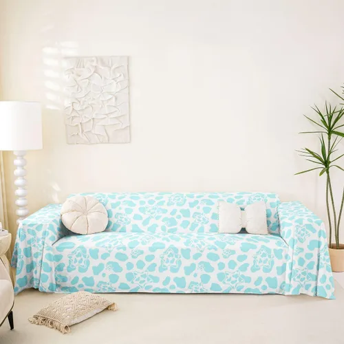 Miniatura 10 de Erosebridal Funda protectora para sofá, diseño de vaca lechera, diseño de vaca verde manzana, funda acolchada para sofá de animales occidentales