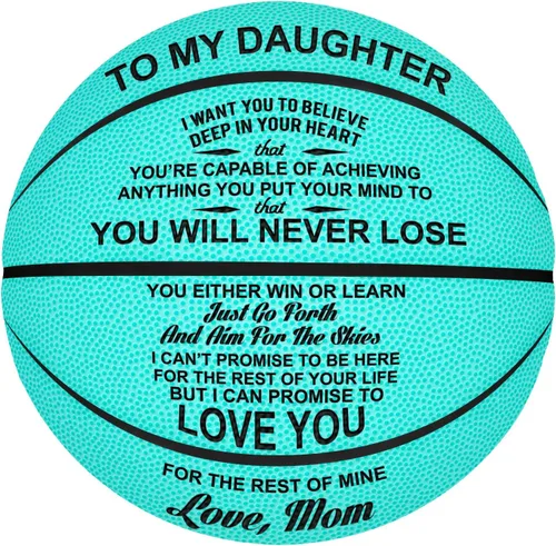 Miniatura 6 de K KENON Balón de Baloncesto Personalizado Grabado Personalizado para Hija Hijo Nieta Nieto Sobrino Sobrina Regalos de Navidad Cumpleaños - Nunca lo
