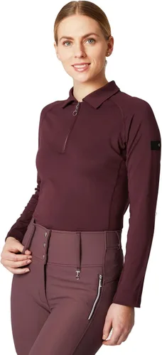 Miniatura 4 de HORZE Tiana Equestrian - Polo de entrenamiento de manga larga con malla para mujer