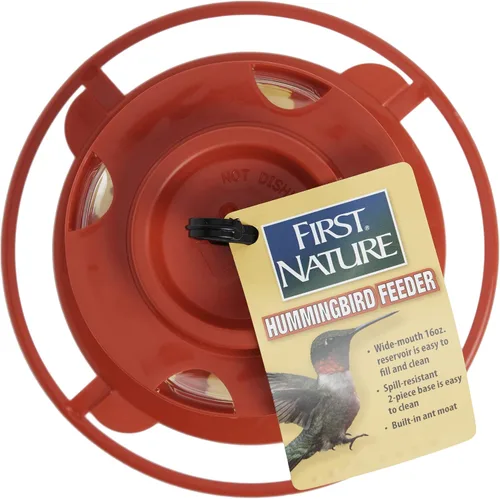 Miniatura 5 de First Nature 993091-546 Alimentador de flores para colibríes, 16 onzas, rojo