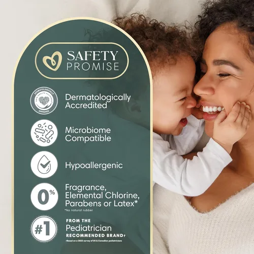 Miniatura 3 de Pampers Amore, tamaño 3 (13-26 libras), 66 unidades, nuestro mejor pañal, hipoalergénico y sin fragancia, hasta 100% a prueba de fugas, suave como