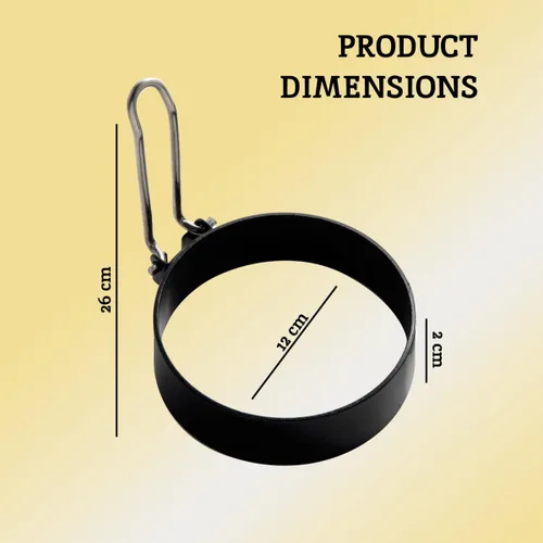 Miniatura 2 de Premier Housewares - Juego de 2 anillos antiadherentes para huevos, redondos, color negro