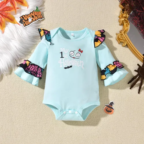 Miniatura 5 de HINTINA Conjunto de ropa para bebé recién nacida con diadema para el primer Halloween