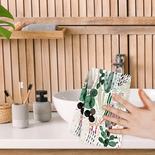 Miniatura 7 de 100 servilletas de cactus para invitados, servilletas de papel desechables de verano, acuarela, plantas, cena, toalla de mano para el hogar, cocina