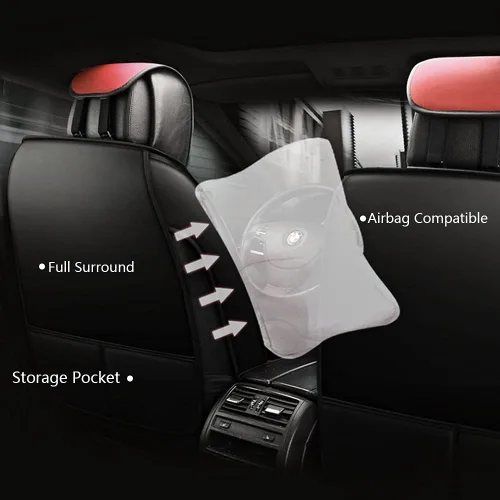 Miniatura 2 de otoez Fundas de cuero para asiento de automóvil, funda universal de piel sintética para asiento delantero, protector para Hyundai Sonata, Toyota