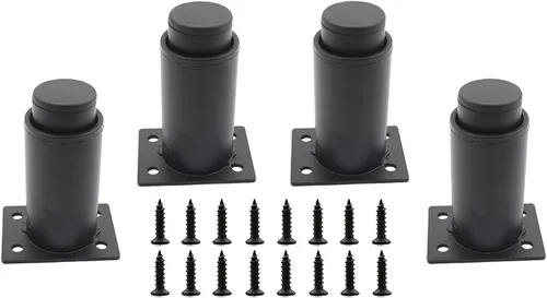 Miniatura 12 de Paquete de 4 patas ajustables para muebles, patas de soporte de acero inoxidable, patas de repuesto resistentes para sofá, mueble de TV, sofá, mesa