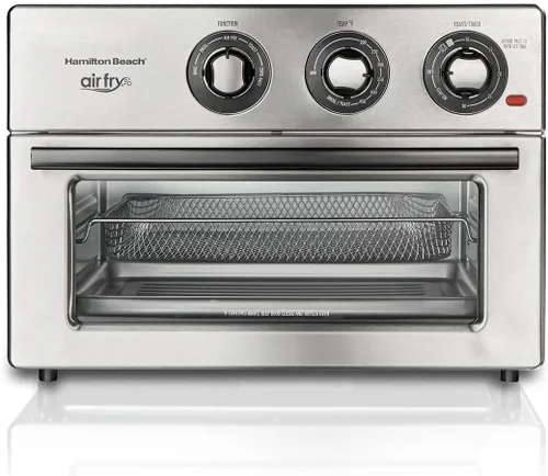 Miniatura 5 de Hamilton Beach Combo de freidora de aire para horno tostador, incluye hornear, asar y tostar, se adapta a pizza de 12 pulgadas, 1800 vatios, 6 modos