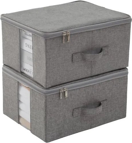 Almacenamiento debajo de la cama con ventana transparente/tela resistente 600D, bolsas de almacenamiento debajo de la cama para ropa, ropa, manta,