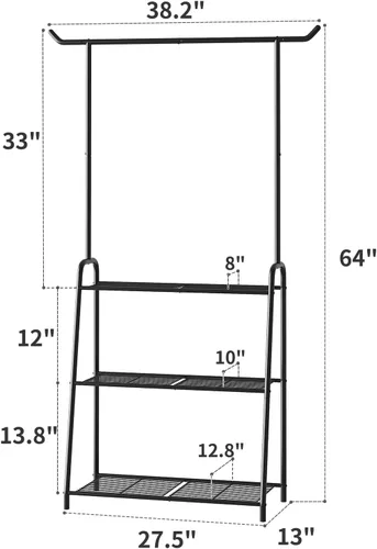 Miniatura 6 de Kitsanery Soporte para plantas para interiores y exteriores, soportes de metal para múltiples plantas, estante colgante de 3 niveles de alto, Negro
