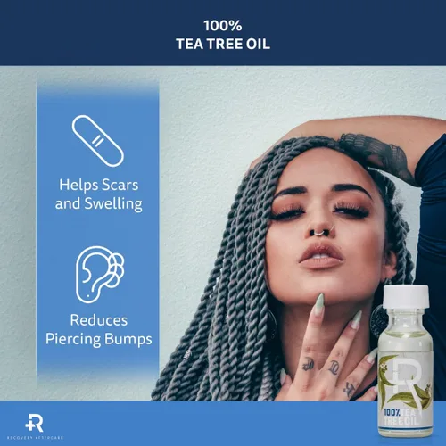 Miniatura 4 de Recovery Aftercare Aceite de árbol de té para la piel, orgánico, natural, calmante tópico para el cuerpo, producto de cuidado posterior, botella