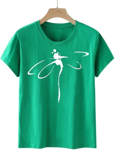 Miniatura 99 de Camiseta con estampado de animales para mujer, camiseta de libélula divertida, linda camiseta de manga corta, blusa de primavera 2023, camisas