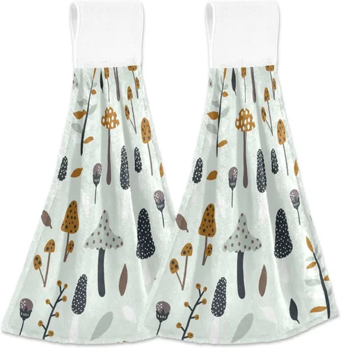 Miniatura 11 de Toalla de cocina de plátano, 2 piezas, toalla de mano súper suave, absorbente, secado para colgar, toallas para baño, granja, mesa, decoración