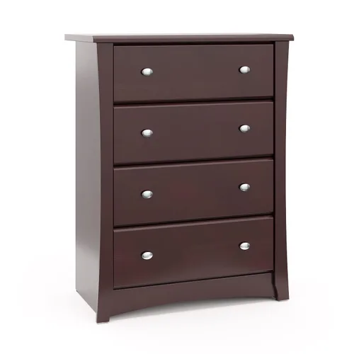 Miniatura 13 de Storkcraft Crescent - Cómoda de 4 cajones (negro) - Certificado GREENGUARD Gold, cómoda fácil de combinar para guardería y dormitorio de niños