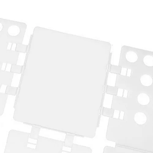 Miniatura 6 de Carpeta de ropa, tabla plegable para camisas, rápido y fácil de plegar, material de PP portátil para viajes (blanco)
