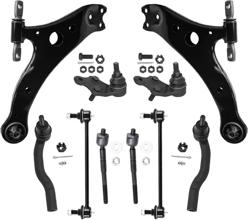 Miniatura 18 de Detroit Axle - Kit de suspensión frontal de 10 piezas para Jeep 2002-2004 Liberty, 2 brazos de control superiores con rótula 2 rótulas inferiores, 4