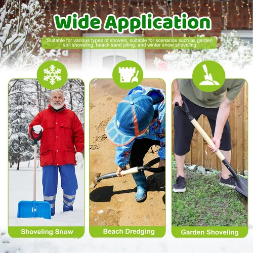 Miniatura 7 de MroMax Mango de agarre en D, 1-1/4 pulgadas de diámetro interior de 1.260 in, pala de nieve de PVC, mango de repuesto, accesorios de jardín, Negro