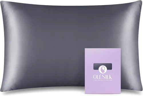 Miniatura 16 de Olesilk - Funda de almohada 100% seda con cremallera oculta para la belleza del cabello y la piel, ambos lados, 19 milímetros (0.74 pulgadas), Azul