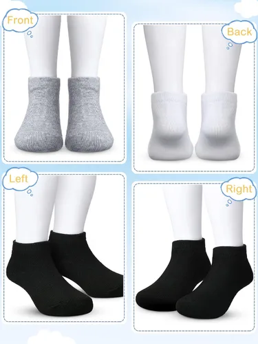 Miniatura 4 de 100 pares de calcetines de corte bajo unisex para niños recién nacidos calcetines de corte bajo calcetines invisibles para niños y niñas de 2 a 4