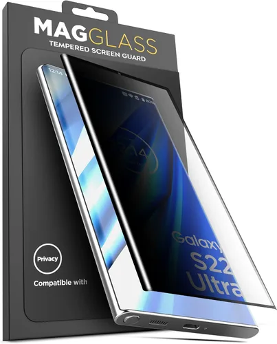 magglass Protector de pantalla de privacidad para Samsung Galaxy S22 Ultra templado tintado (S22-ULTRA 6.8 pulgadas)