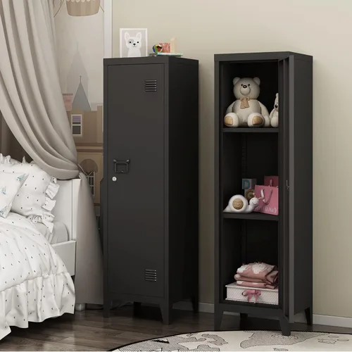 Miniatura 2 de MIOCASA Armario de Metal para Oficina en Casa, Gabinetes de Almacenamiento con Puertas y Estantes, Armario de Archivo con Cerradura, Organizador