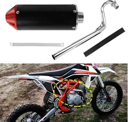 Miniatura 5 de FLYPIG Silenciador de tubo de escape de motocross de 1.102 in para XR50 CRF50 50cc 70cc 90cc 110cc 125cc SSR110 SSR125 TRX90 CRF70 XL70 Taotao DB14