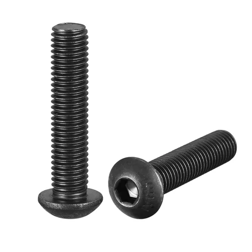 Miniatura 11 de uxcell Tornillos de cabeza de botón hexagonal M8x40mm Tornillos de acero de aleación 10pcs