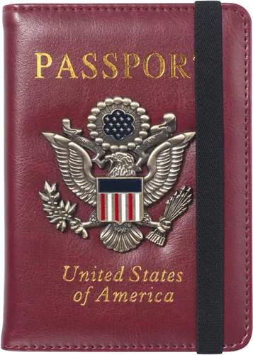 Miniatura 18 de Funda para pasaporte de alta calidad para viajes, con bloqueo RFID, delgada, duradera y apta para viajes, cartera para pasaporte mantiene tus