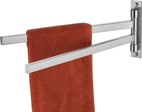 KOKOSIRI Toallero giratorio para toallas de mano, barras oscilantes para baño, cocina, acero inoxidable de níquel cepillado B5007BR-A2