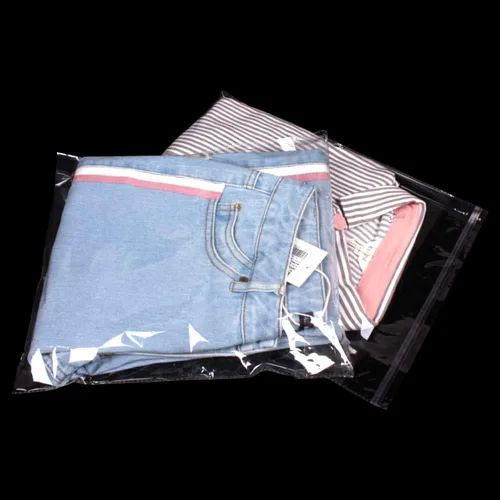 Miniatura 5 de Keoferlo 100 bolsas de celofán autosellantes de 12 x 16 pulgadas, bolsas de plástico grandes de polietileno transparente para envolver ropa, sábanas
