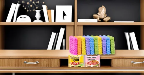 Miniatura 3 de RONDURE Lindos borradores para niños, mini comida a granel, paquete de 16 borradores de fideos ramen picantes para estudiantes, recompensas de aula