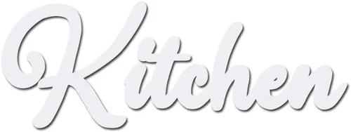 Miniatura 3 de Cursive Kitchen Text - Calcomanía de vinilo para pared, color negro (11 pulgadas)