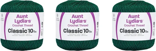Miniatura 12 de Aunt Lydia Classic Crochet - Paquete de 3 unidades de 350y/1,049.9 ft - Blanco Antiguo