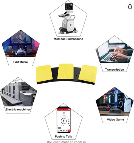 Miniatura 4 de Pedal de pie USB para juegos de PC, interruptor de pie de control óptico, teclado de mouse de mapa de computadora, tecla de combinación de teclas