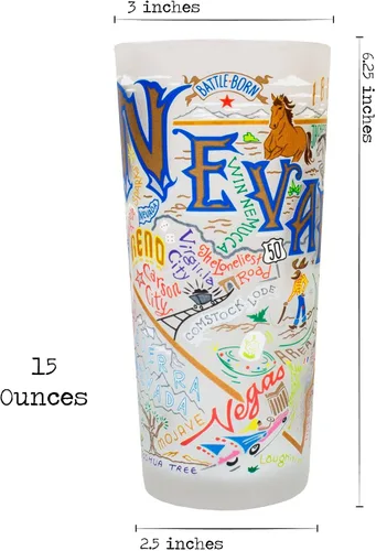 Miniatura 4 de Catstudio Vaso para beber, vaso de vidrio esmerilado Nevada para cocina, vasos para beber, vaso de 15 onzas apto para lavavajillas, para amantes