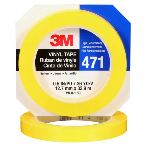 Miniatura 17 de 3M Cinta de Vinilo 471, 2' x 36 yardas 5.2 mil, Amarillo (Paquete de 24)
