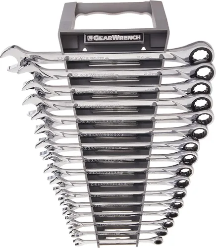 GEARWRENCH XL Juego de llaves de trinquete métricas combinadas de 16 piezas, 12 puntos - 85099