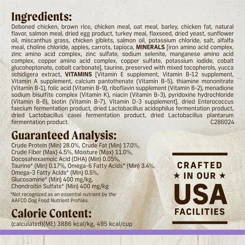 Miniatura 4 de Merrick Healthy Grains - Croquetas crudas liofilizadas, alimento natural para cachorros con alto contenido de proteínas, pollo y arroz integral