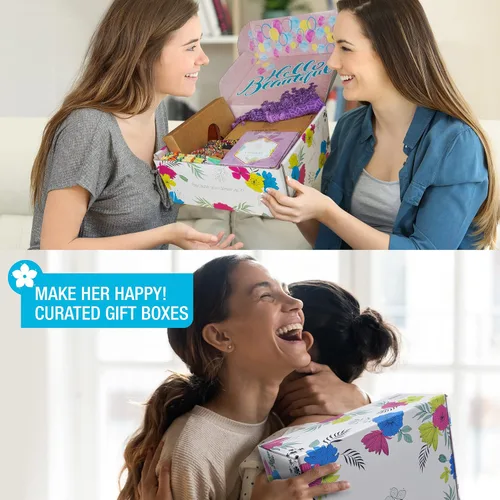 Miniatura 2 de Cesta de regalo para mujer El juego de regalo para mujer contiene 6 bombas de baño, 3 pares de calcetines, 1 diario de cuero, 1 soporte de anillo