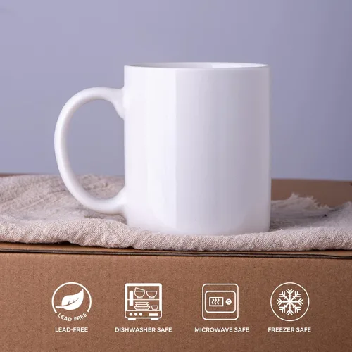 Miniatura 7 de GBhome Juego de 6 tazas de café de 12 onzas, tazas de café de cerámica con flores adhesivas para hombre, mujer, mamá, papá, juego de tazas de café