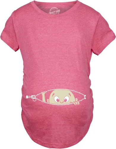 Miniatura 33 de Remera para futura mamá, con diseño simpático de bebé asomándose. Remera simpática para futura mamá.